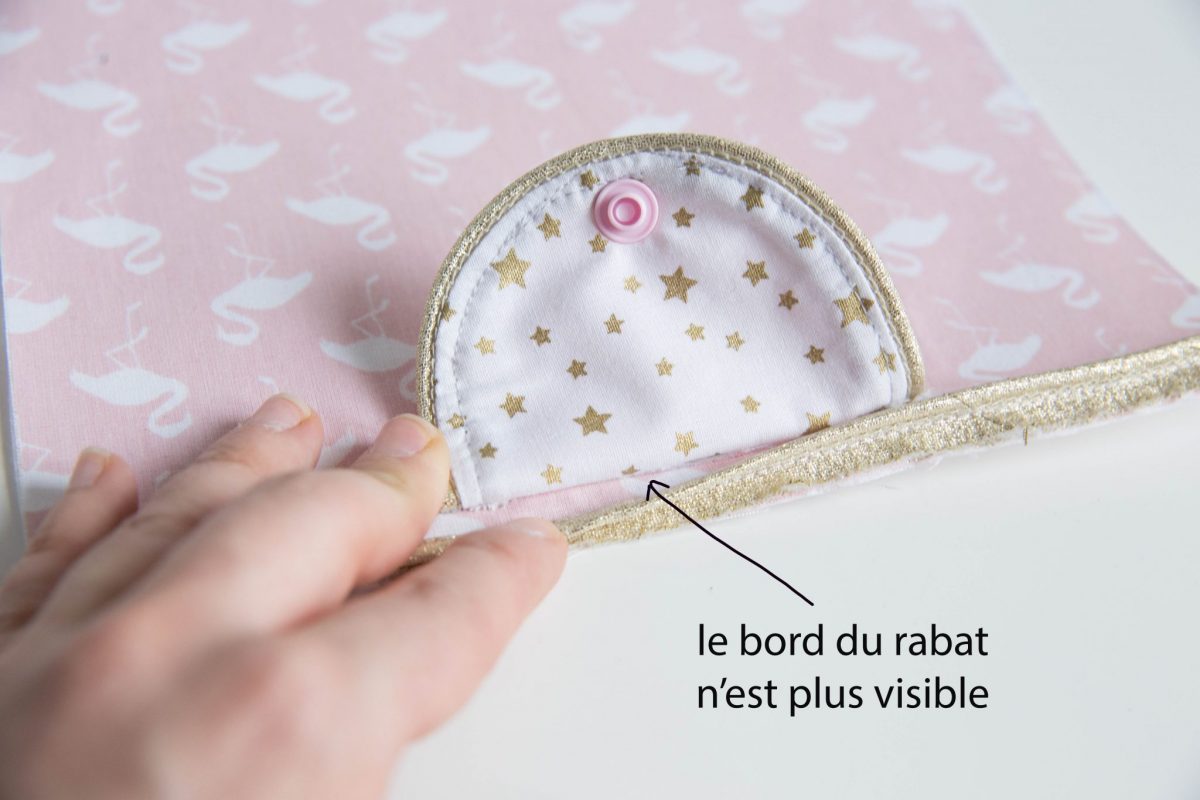 Le kit couture mini sac de beauté MIMY - Padagonia / pois fond ciel -  Dodynette